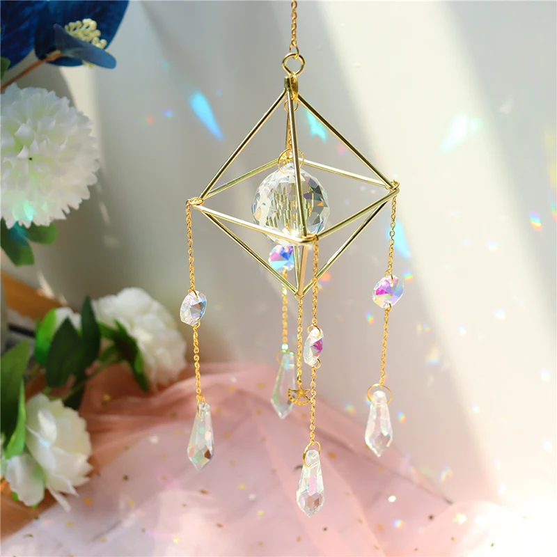 

Кулон с хрустальным колокольчиком Chandelier Wind Chimes Crystal Prisms Hanging Window Curtains Pendant Home Garden Decor Gifts