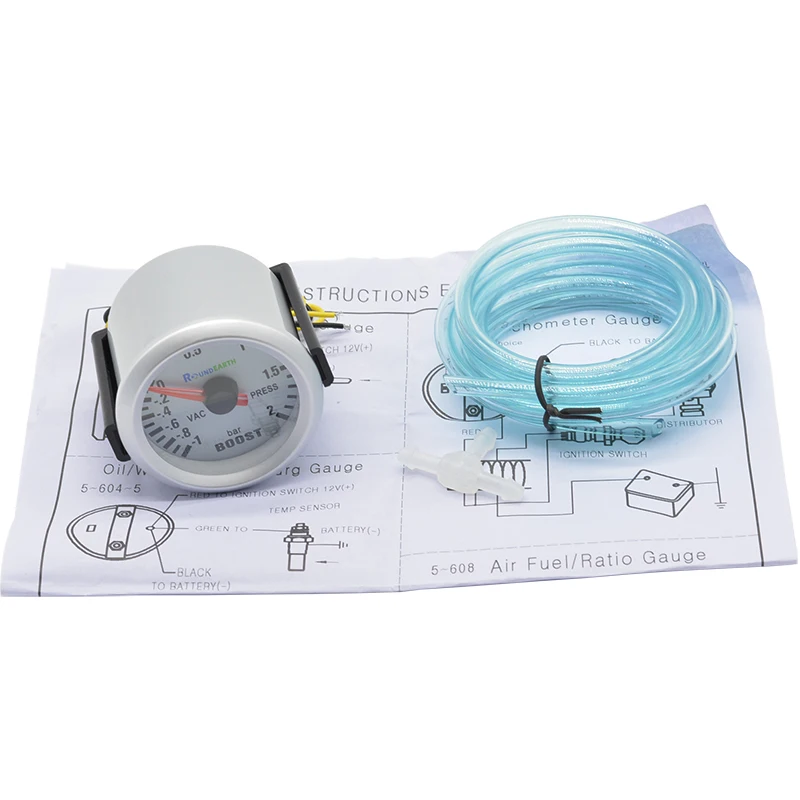 Круглая земля 52 мм светильник Авто турбо усилитель датчик турбины 1 ~ 2 бар