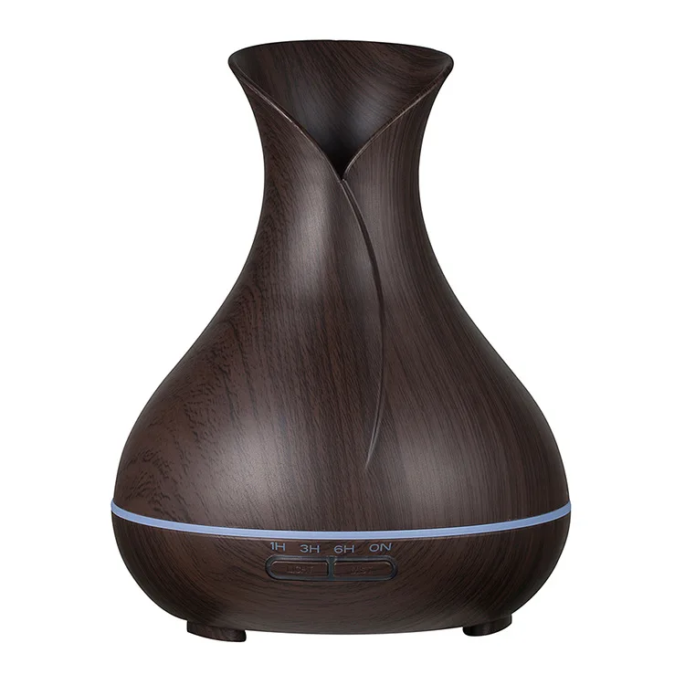 

USB Wood Grain Electric Humidifier Essential Aroma Oil Diffuser Ultrasonic Air Humidifier USB Mini Mist Maker LED Light