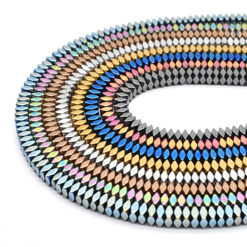 Yanqi 4 мм квадратные граненые бусины из натурального камня зеркальная форма