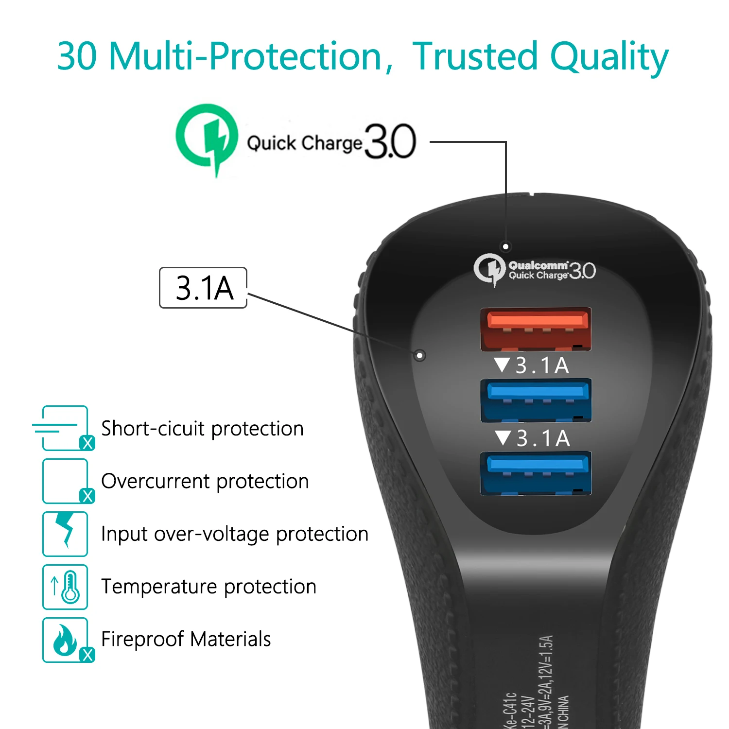 QC Quick Charge 3,0 Dual Car зарядное устройство адаптер автомобиль телефон для Xiaomi samsung iPhone X 8 7 4 5 6 быстрое зарядное устройство для телефона