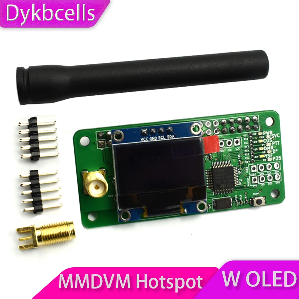 

Dykbcells UHF VHF MMDVM Hotspot w/ OLED display Support P25 DMR YSF + Antenna for Raspberry Pi wifi board