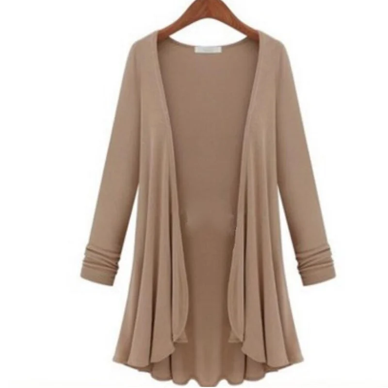 

Women Cardigan Summer Autumn Long Soft Plus Size Sweater Female Cotton Long Sleeve Casual Ladies Solid Open Stitch Outerwear