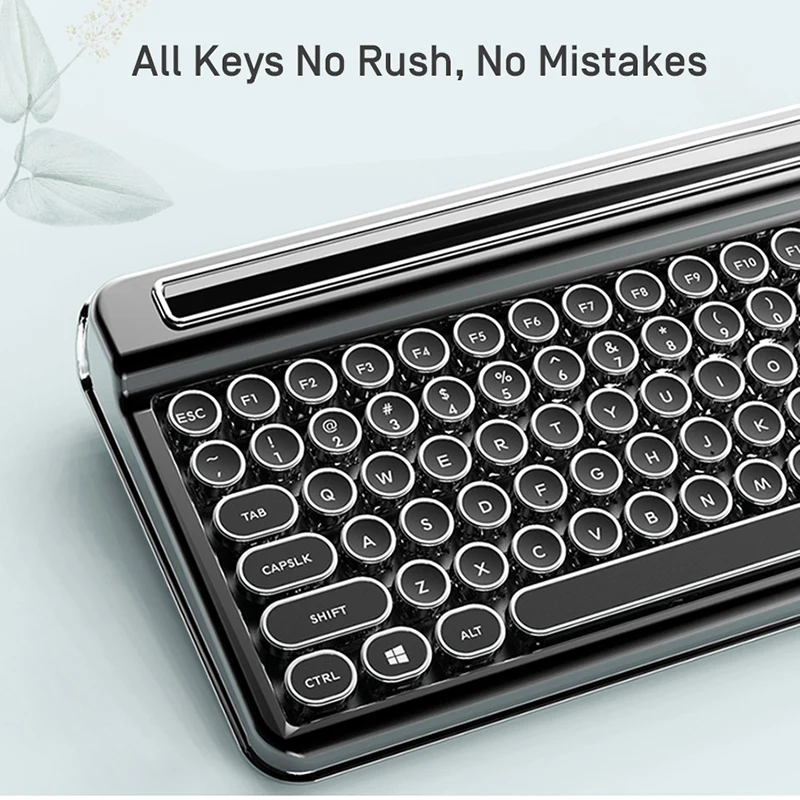 punk usb bluetooth compatible keyboard phone tablet laptop wirless keyboards for ipad real mechanical keyboard 76 keys portable free global shipping