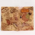 Обложка для паспорта, из полиуретана, ПВХ, с картой мира