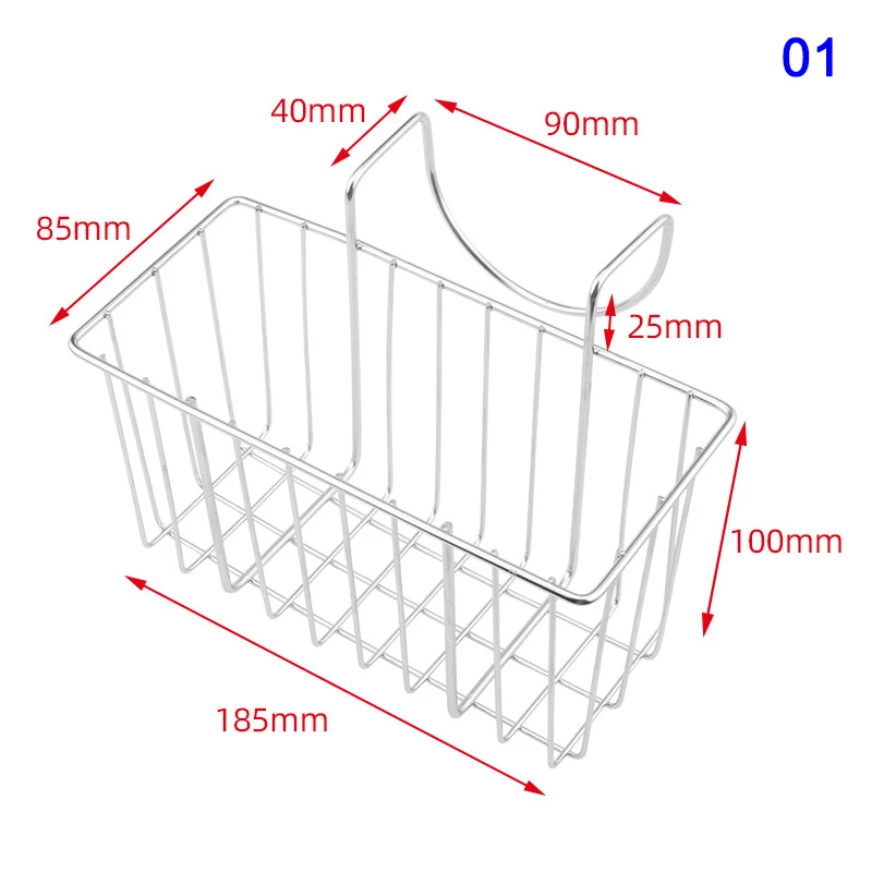 2 размера удобный кухонный держатель для губки из нержавеющей стали|Корзины
