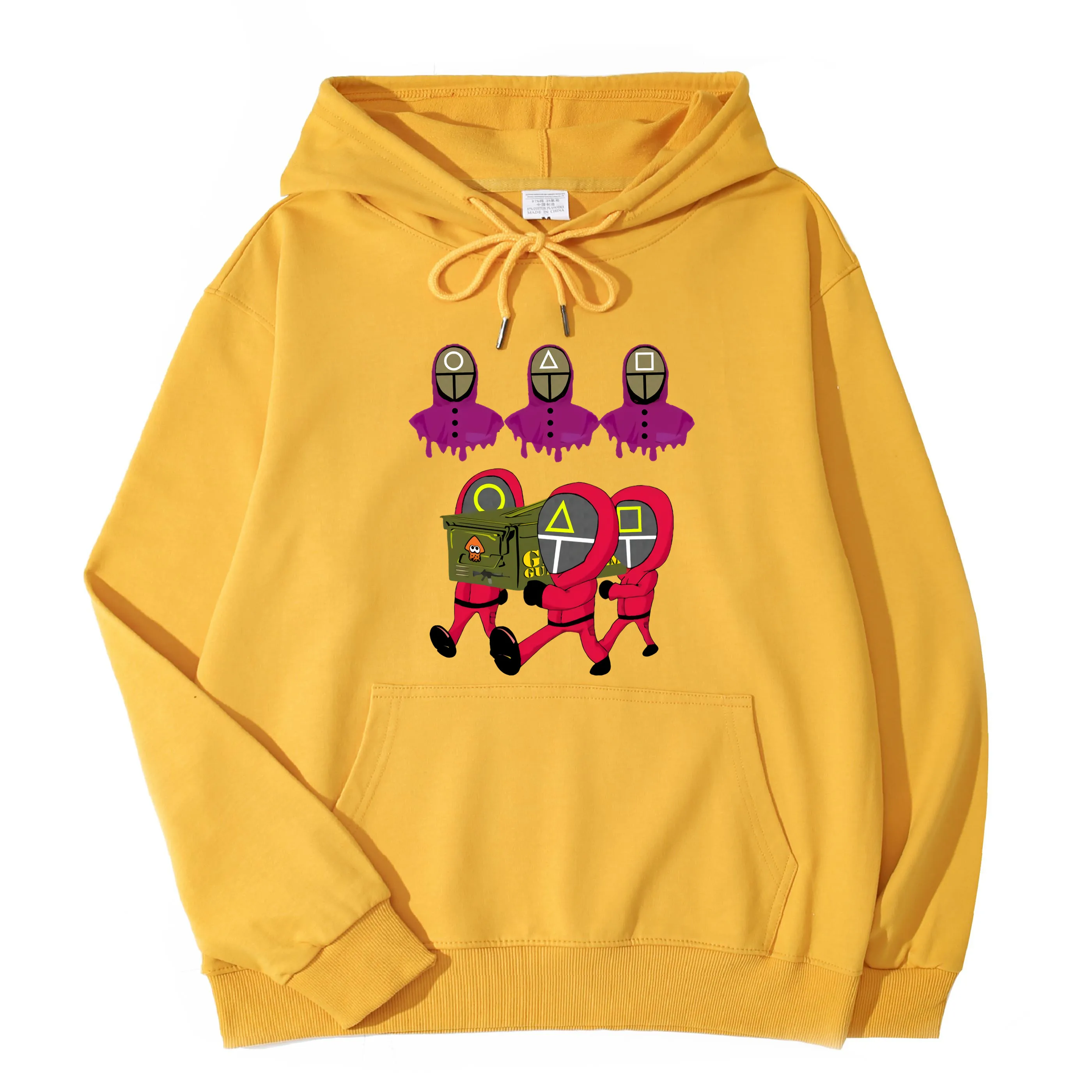 

Squid Game Stickers Of Cartoon Characters Autumn Winter Hoodie Slim Long Sleeve Pocket Sweatshirt Unique Unisex Tops Pullover