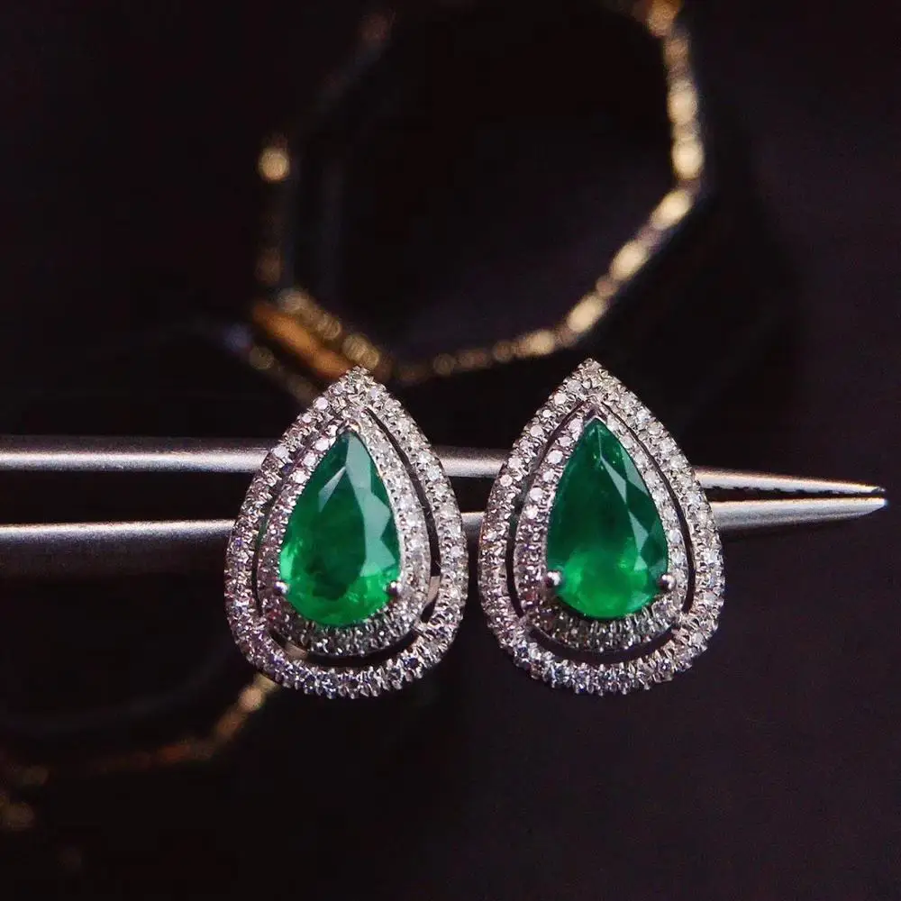 Серьги женские из белого золота с перьями и бриллиантами 0.897ct|Серьги-подвески| |