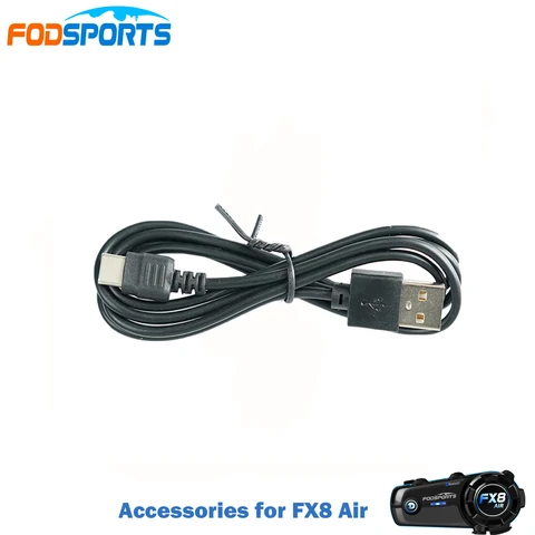 Детали для наушников Fodsports FX8, зарядный кабель для шлема, Bluetooth-гарнитура, аксессуары для Интерком, USB-кабель для FX8 Air