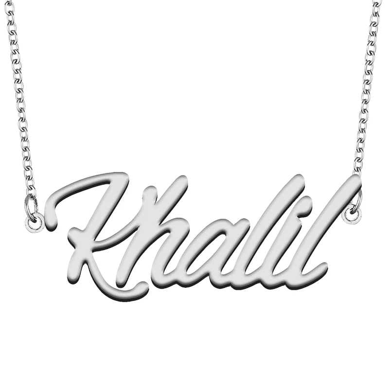 Khalil Custom Name Necklace Customized Pendant Choker Personalized Jewelry Gift for Women Girls Friend Christmas Present