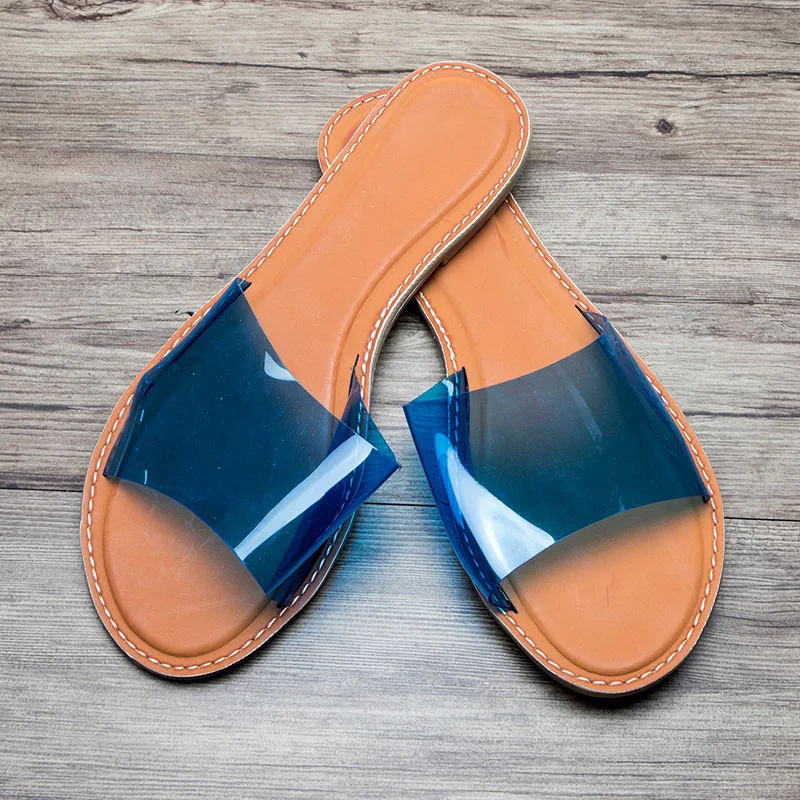 Шлепанцы женские из ЭВА прозрачная обувь с прозрачным верхом удобные короткие