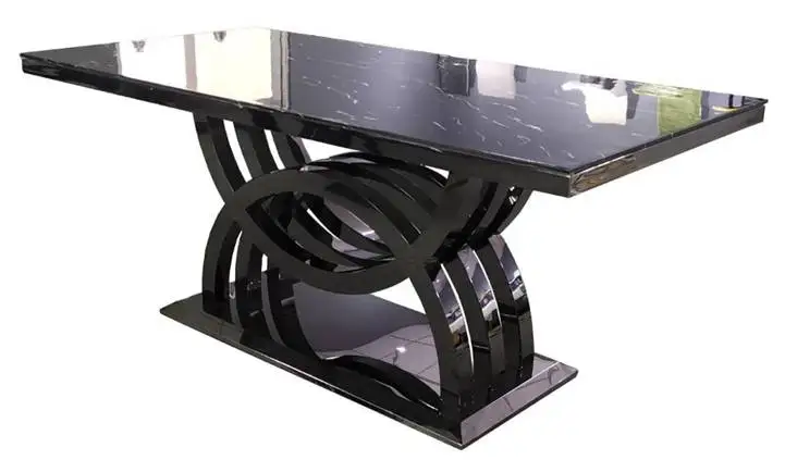 

Luxury Visionnair Interior Design Luxury New Design attractive dining table with stainless steel with black titanium