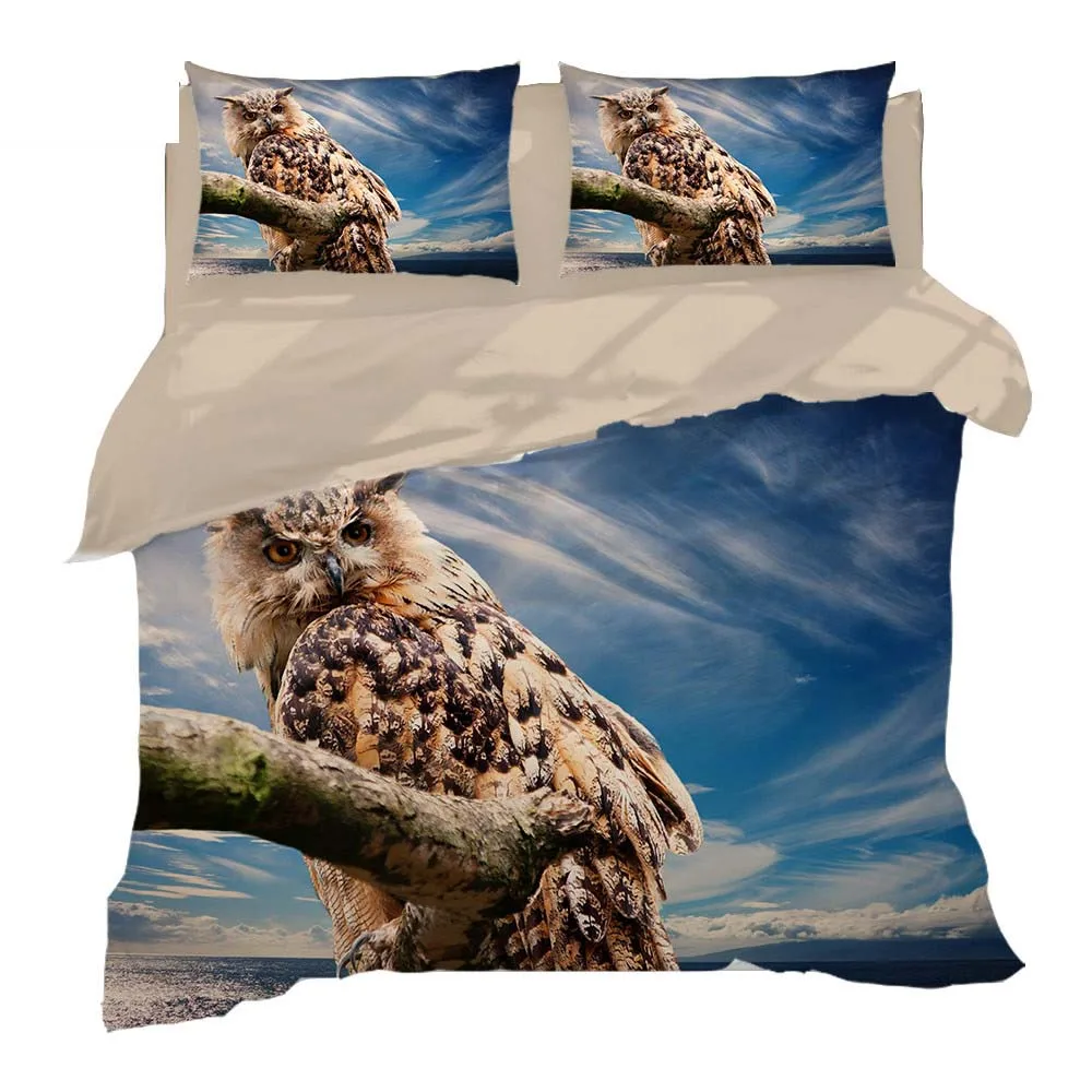 Bedding Outlet Owl Dream Catcher with Feathers Set Watercolor Duvet Cover set 3pcs full sizewith Pillowcases Bedclothes | Дом и сад