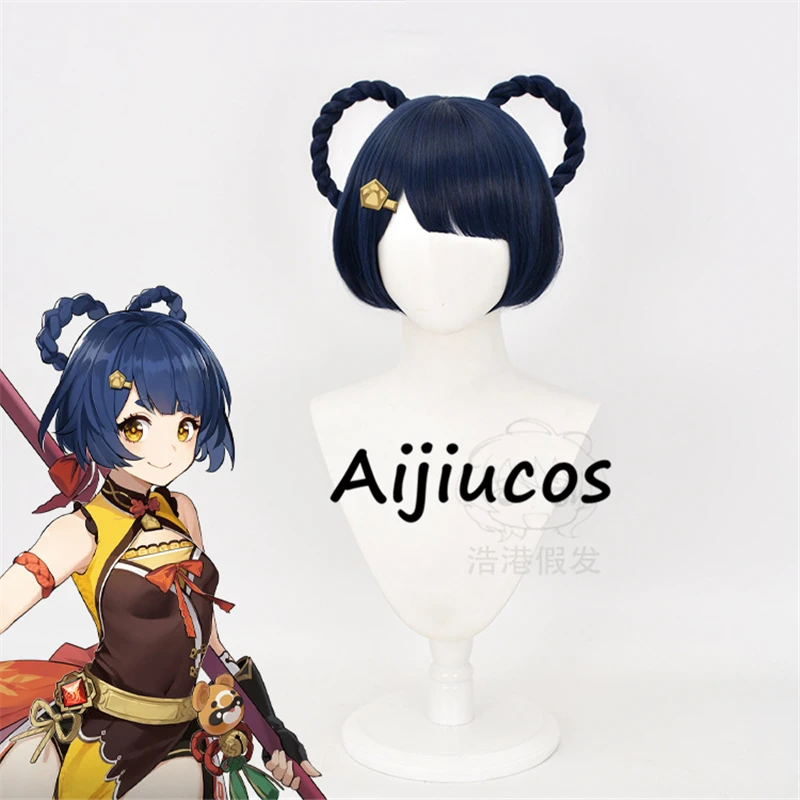 

Game Genshin Impact Xiang Ling Cosplay Wig Halloween Party Costume Accessories