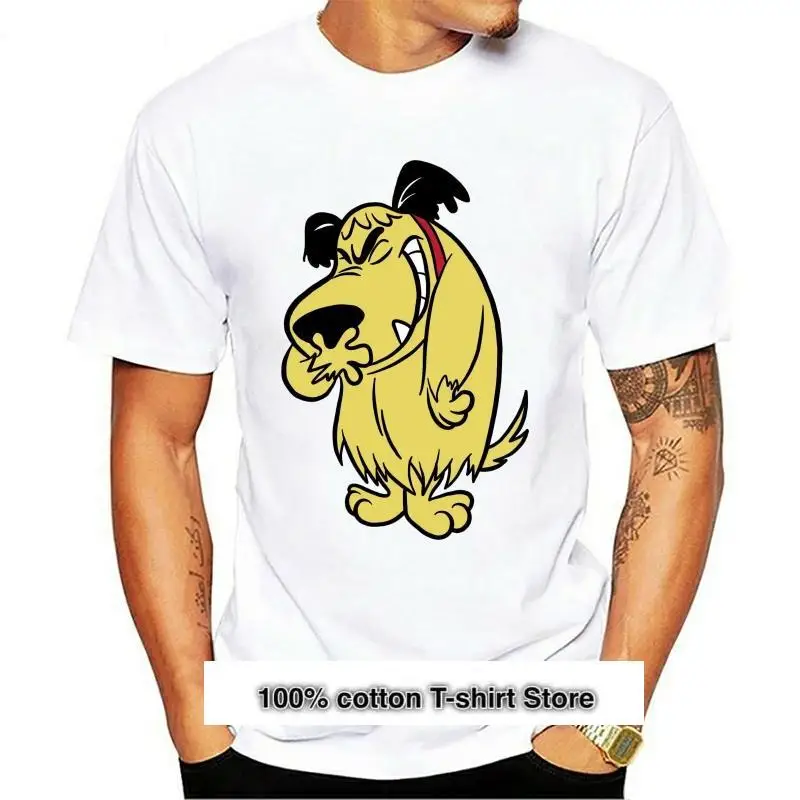 

Camiseta de manga corta con estampado para hombre, Camisa de algodón con cuello redondo, diseño clásico de Muttley Laughing
