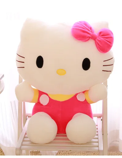 Pink Hello Kitty 35/45 см милый рисунок «Hello Kitty» кошка плюшевая игрушка прекрасный чучело кукла подушка детские игрушки девушке подарок ребенку на день рождения хорошее качество одежда с «hello kitty» - Цвет: Pink Hello Kitty