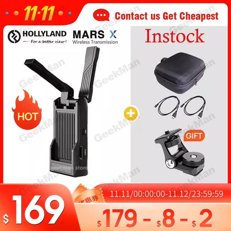 Hollyland Mars X Transmission Wireless Image 100m HD1080 Transmit HDMI-compatible for DSLR Camera Gimbal iPad phone | Электроника