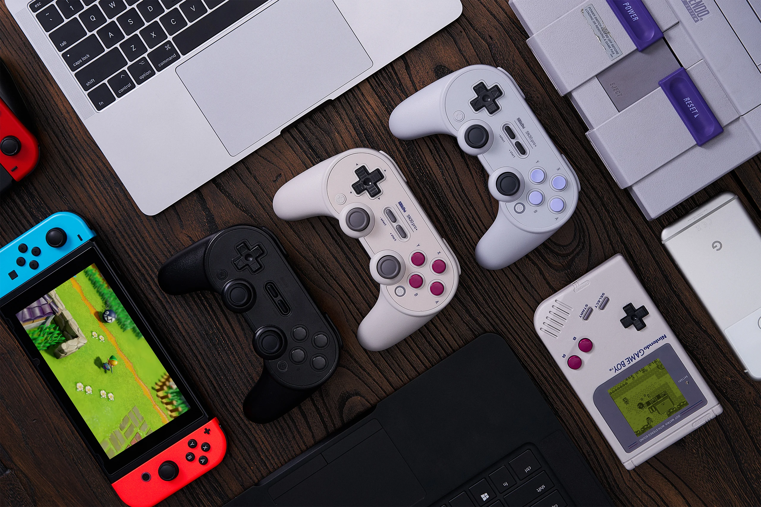 SN30 pro plus 8BitDo PRO+ Bluetooth Gamepad Controller with Joystick for Windows Android macOS Nintendo Switch |