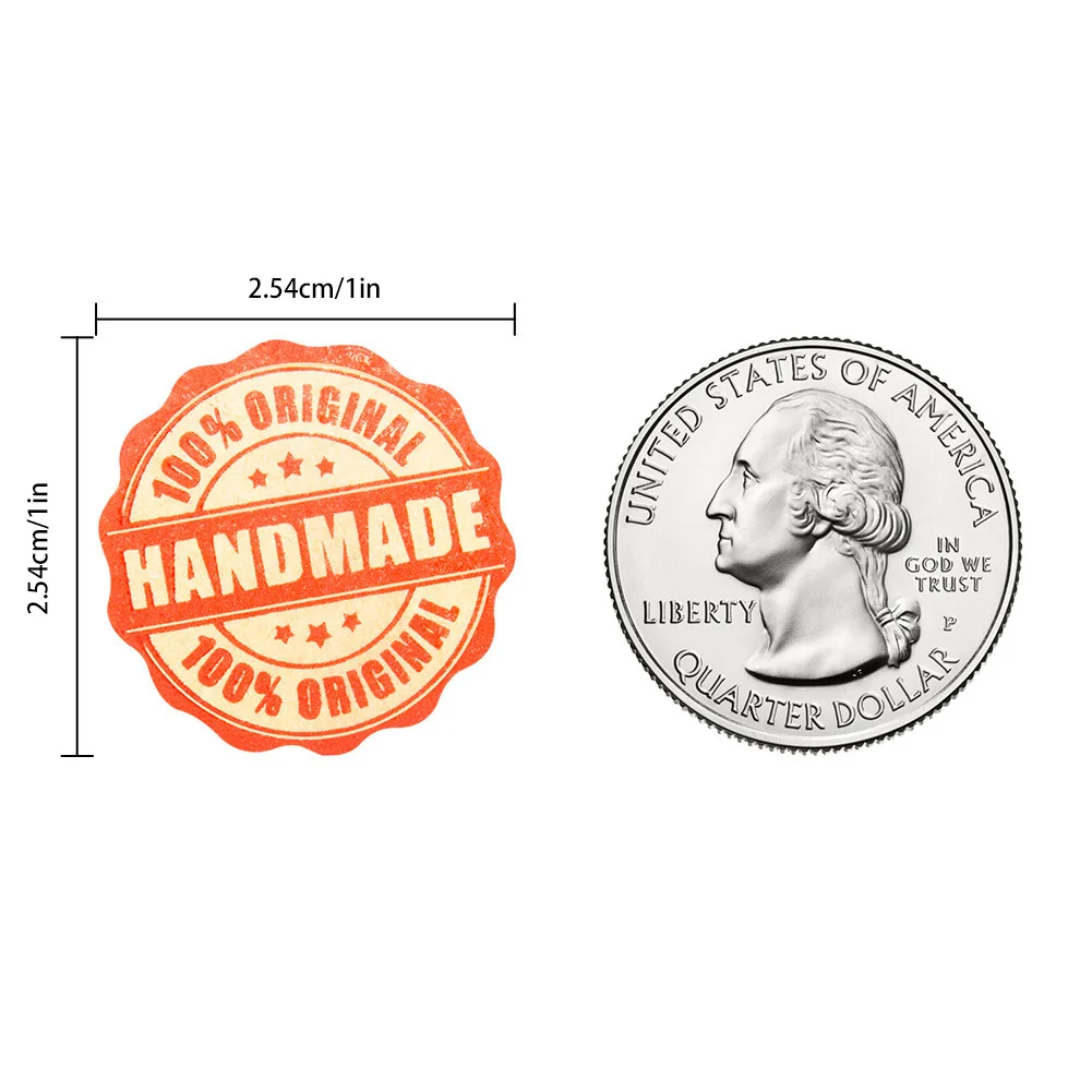 

500pcs Round Handmade 100% Original Stickers Seal Labels Roll Sticker For Package Decorate Handmade Sticker Stationery Supplies