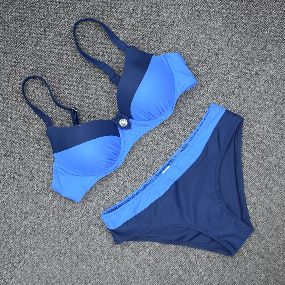 

Women Push Up Bikini Set Sexy Two Piece Bikinis Swimwear Swimsuit Plus Size Europe Female Swimming Suit Beach Bathing Suit S~XXL