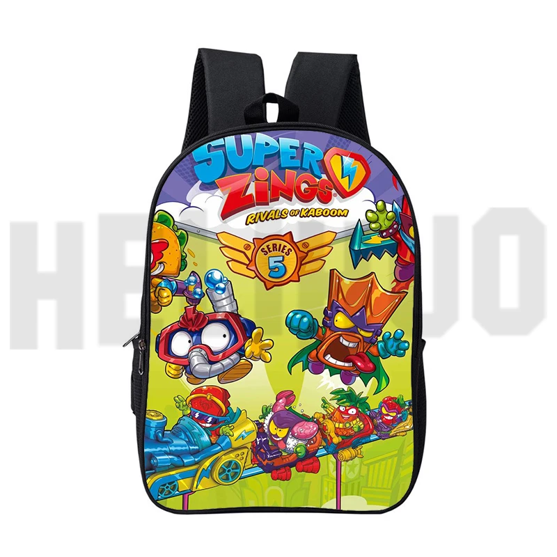 

3D Print 16 Inch School Bags for Teenage Girls Sac A Dos Anime Superzings Bookbag Zipper Super Zings Series 5/6/7 Backpacks