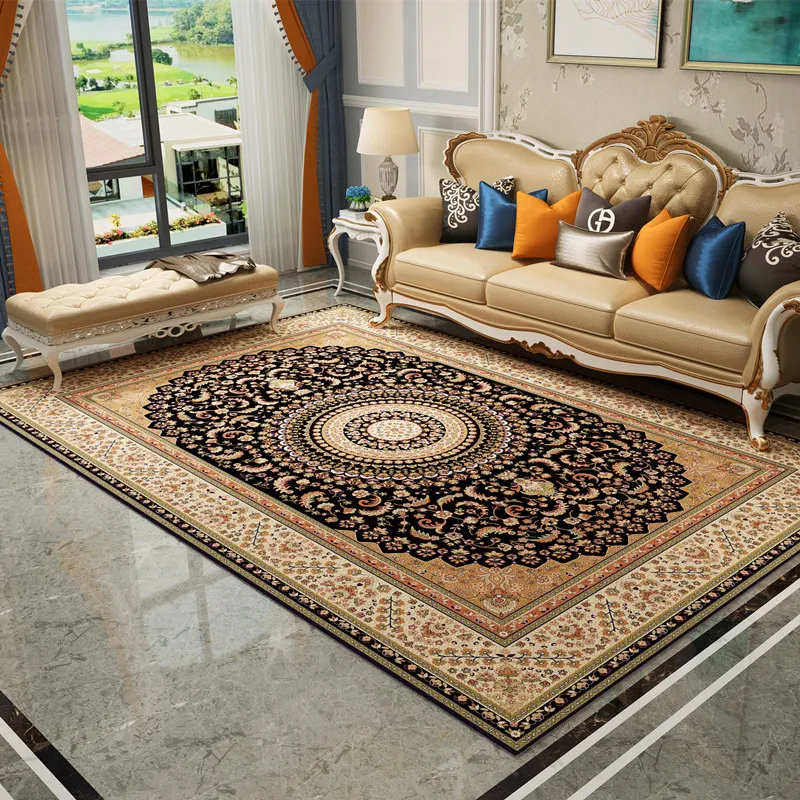 

Turkish Persian Retro Carpet For Living Room Bedroom Large Area Rug Modern Home Ethnic Style Bedside Carpet Coffee Table Mat