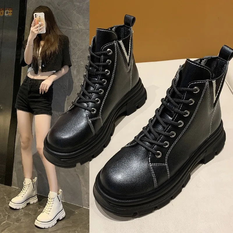 

2021 Martin Boots Women's British Style Autumn And Winter New Korean Version Of Single Boot Tide Ins Cool Plus Cotton Boots.