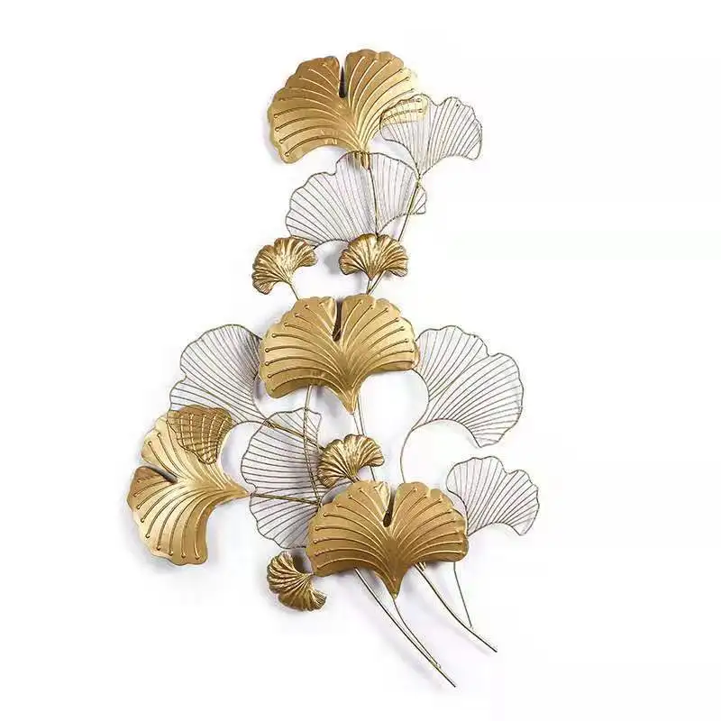 Современная Настенная подвеска креативный лист гинкго настенное украшение для