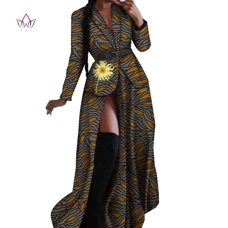 African Print Tops And Long Skirt For Women 2 Pieces Set African Skirt Suits Full Sleeve Bazin Riche Plus Size Skirt Set WY6401