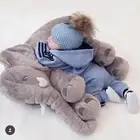 VIP Прямая доставка большой плюшевый слон подушка для младенца чучело игрушечные слоны для младенцев кукла с подушкой для сна подарок на день рождения для детей