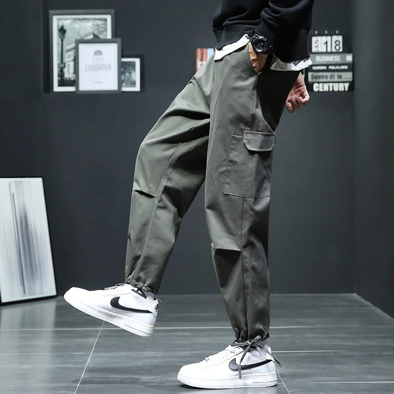 

2021 Ins Japanese Overalls Men's Korean Fashion Casual Pants Leggings Sports Loose Large Street Running Pants Brand Men's Wear81