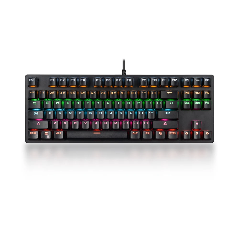 

87-key Mechanical Keyboard Wired Keyboard RGB Backlit Keyboard Blue Switch/ 26-key Rollover/Mechanical Keyboard Combination Keys