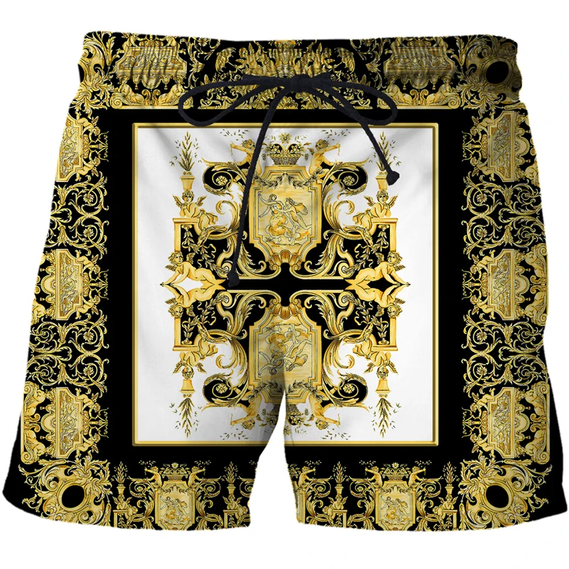 Luxury Shorts Men Loose Short Pant Casual Summer High end brand Bermudas Beach Shorts Male 3D Print Boardshorts Men clothing
