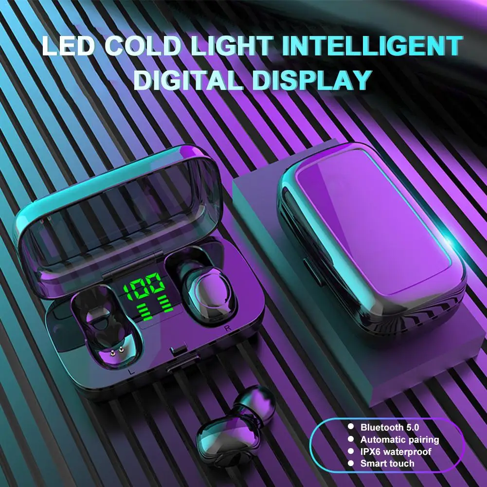 XG23 TWS беспроводные Bluetooth наушники с светодиодный дисплей зарядная коробка 6D