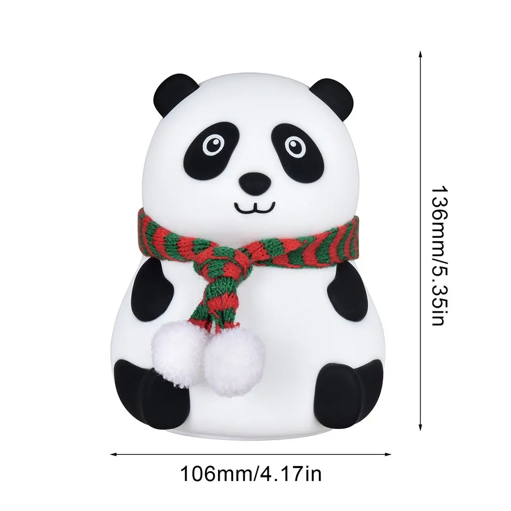 

Silicone Panda LED Night Light Touch Sensor Table Lamp Cartoon Lamp Bedroom Bedside Lamp For Home Decor
