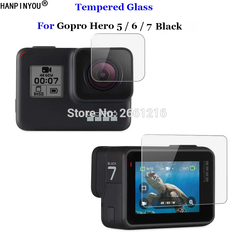 Для Gopro Hero 5 6 7 черный/8 черный/7 белый серебристый 9H 2.5D объектив камеры/ЖК экран