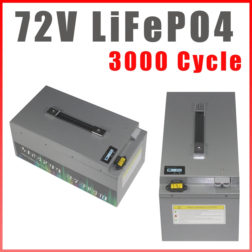 Аккумулятор lifepo4 72 в 60 ач 5500 Вт 3500 BMS батарея для мотоцикла электровелосипеда