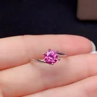 Хрустящее розовый Муассанит кольцо для женщин ювелирные изделия обручальное кольцо для свадебных фотографий с розами и 925 Серебряное кольцо подарок на день рождения 0,5 карат драгоценный камень
