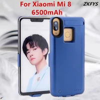 slim battery charging cover for xiaomi mi 8 power bank case external battery cases 6500mah portable charger powerbank cover