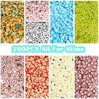 200 шт. фруктовые ломтики, декоративные добавки для наполнителя для слайма, подвески, глиняные аксессуары, авокадо для дизайна ногтей, игрушки для слайма