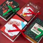 4 шт. DIY рождественские коробки для подарков в форме книги, веселые фотокоробки, сумки, Подарочная коробка с Санта-Клаусом, товары для украшения вечерние