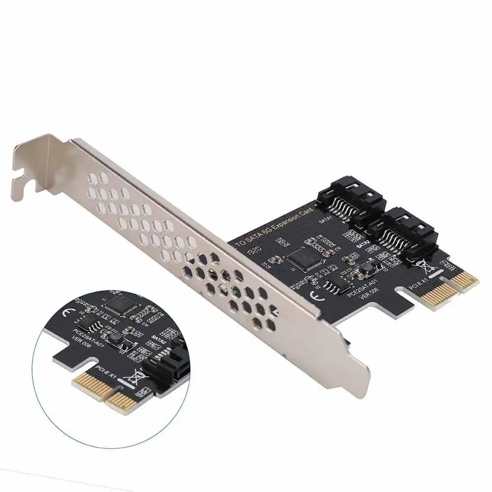 1X 4X 8X 16X PCI E карты Express на SATA 3 0 2 портовые III 6 Гбит/с расширительные платы адаптера