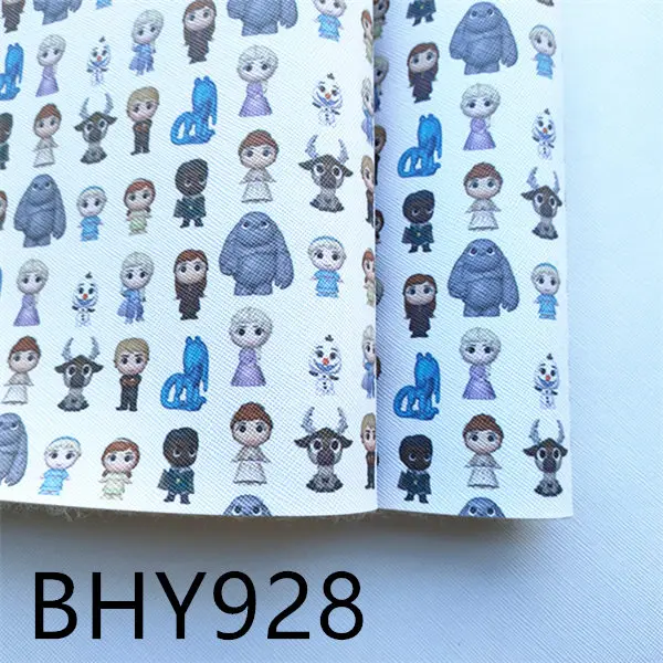 BHY928 Персонаж Фильма 1 лист 20*33 см А4 Мультфильм искусственная кожа Snythetic лист viny ткань BHY979 - Цвет: BHY928