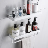 bathroom shelf bath shower shelf with bar aluminum white glass shelf bathroom corner shelf wall mounted kitchen storage holder