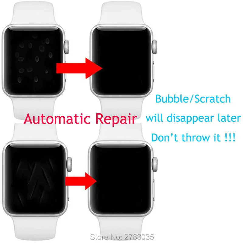 Для Apple Watch Series 1 2 3 4 5 40 мм/44 мм/38 мм/42 мм полное покрытие зеркальная защита экрана