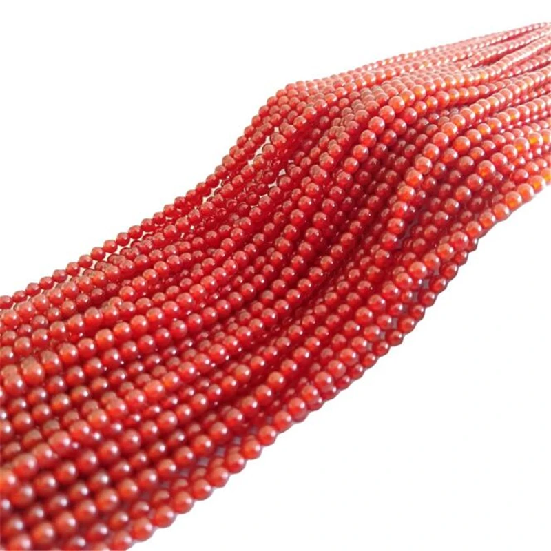 

2021 New Wholesale Natural Stone Beads Red Agates Stone for Jewelry Making Beadwork DIY Necklace Bracelet Accessories 2mm 3mm
