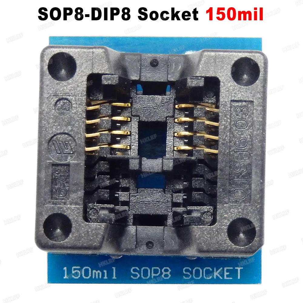 SOP8 адаптер OTS-16-1.27-03 Программист Гнездо SOP8-DIP8 разъем (150mil) для TL866ii Плюс/RT809H/EZP2019/CH341A
