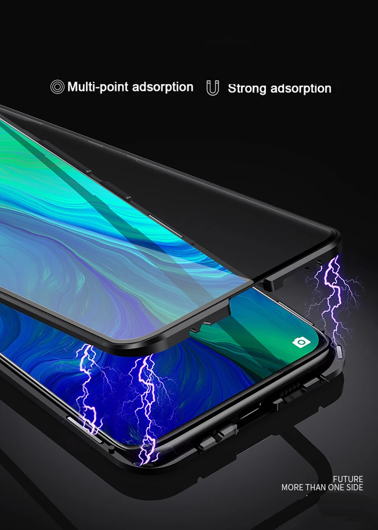 Магнитный флип-чехол для OPPO F11 магнитное стекло полное покрытие металлический