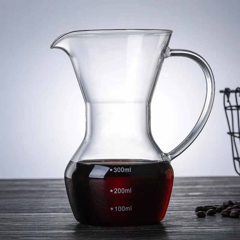 Портативный стеклянный чайник для кофе-машины высокотемпературный термостойкий