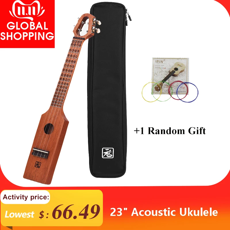 Укулеле для акустического концерта 23 дюйма портативное укулеле из красного